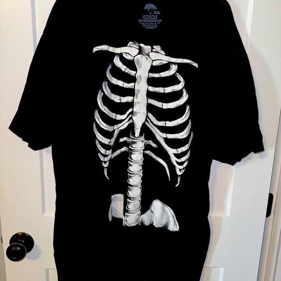 MENS HALLOWEEN SHIRT SKELETON 💀 - Picture 1 of 2
